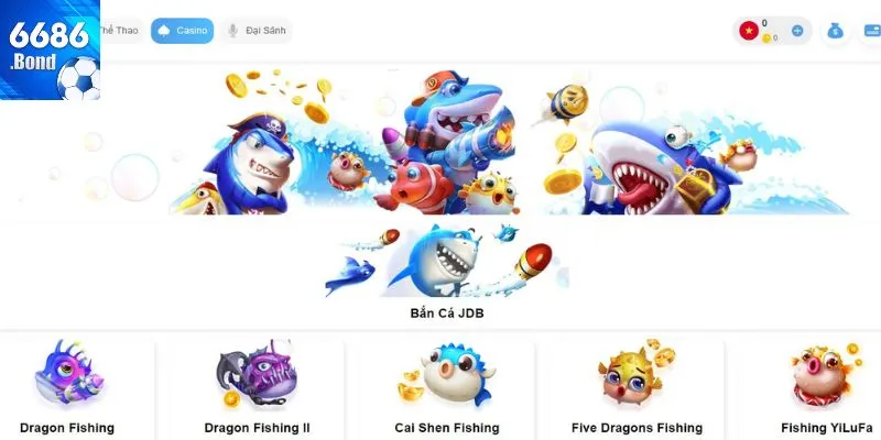 Đặt cược và chơi game dễ dàng tại sảnh game bắn cá 6686